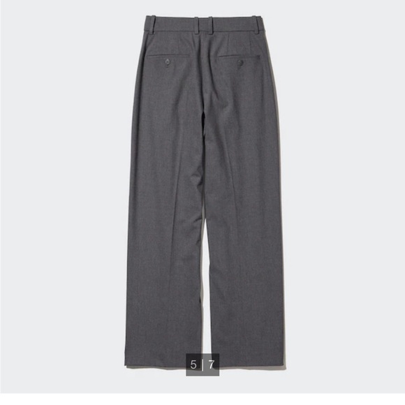 UNIQLO Wide Fit Pleated Pants - Olive NWT - Picture 5 of 8